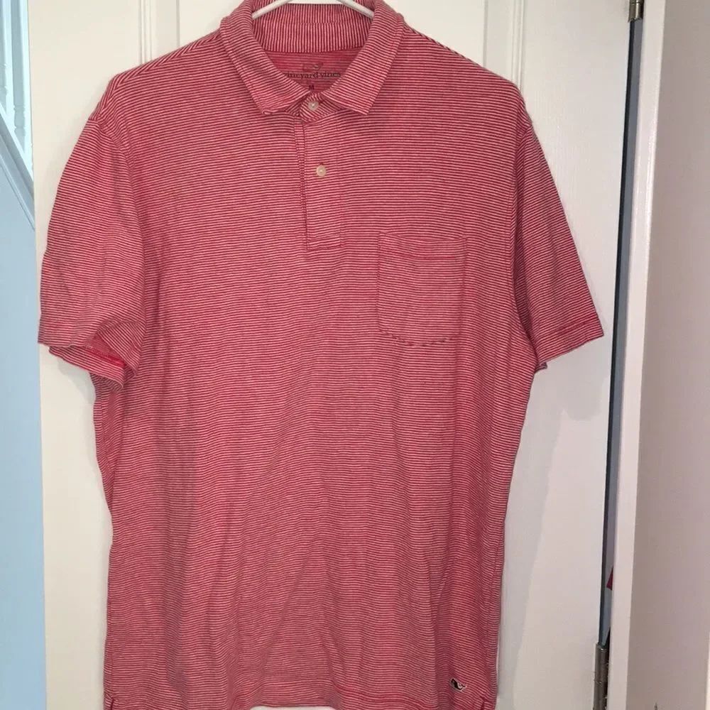 Vineyard Vines Whale Pocket Polo golf shirt m red
